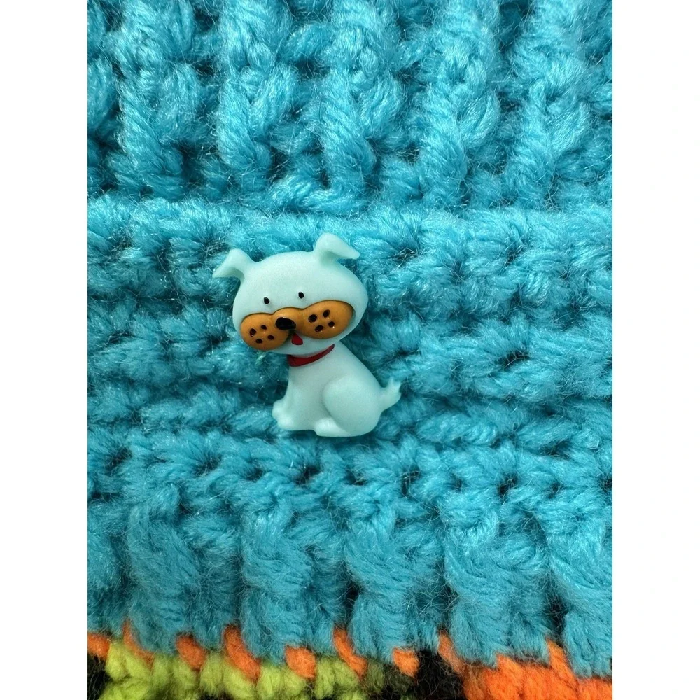 X-Small Dog‎ Sweater Turquoise Variegated Handmade Crochet